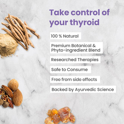 Thyro Ved | Healthy Thyroid Support | Vedic Series | For Men & Women | Organic Ingredients | 60 Tablets