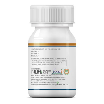 INLIFE Vitamin D3 5000 IU Cholecalciferol with Extra virgin Coconut Oil Supplement for Better Absorption| For both Men & Women| supports Immunity, Bones & Muscle health| Pack of 1-60 Soft gels.