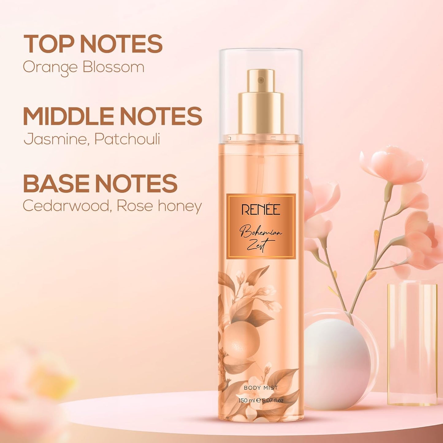 RENEE Bohemian Zest Body Mist, 150 Ml