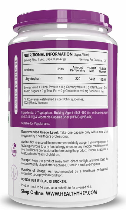 Nutritional supplement container with purple label and white background