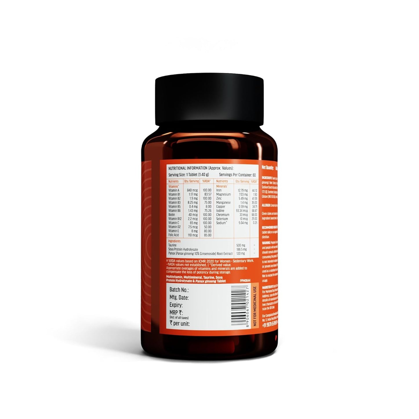 HealthKart hk vitals Multivitamin | For Men and Women | With Zinc, Vitamin C, Vitamin D3, Multiminerals & Ginseng Extract