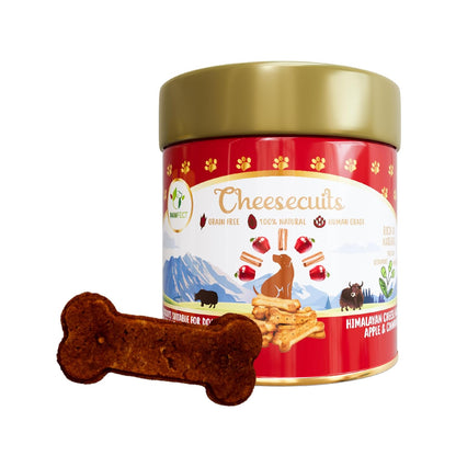 Pawfect Cheesecuits - Cheese Biscuits with Apple, Eggs and Cinnamon for Dogs- 100% Natural - Grain-Free - Hypoallergenic - Rich in Antioxidants - High-Protein Dog Training Treats (100g/3.53oz)
