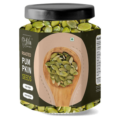 LILA DRY FRUITS Roasted Pumpkin Seeds 100 Grams | Crunchy Healthy Snack Protein Rich Seeds for Daily Nutrition | Premium Pumpkin Seeds for Snacking & Cooking Perfect for Gifting