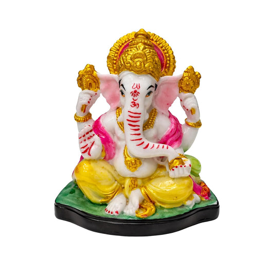 Lord Ganesha Idol Multicolour | Ganpati Murti for Home Temple & Pooja Room | Symbol of Wisdom, Prosperity & Good Luck | Spiritual Gift Item