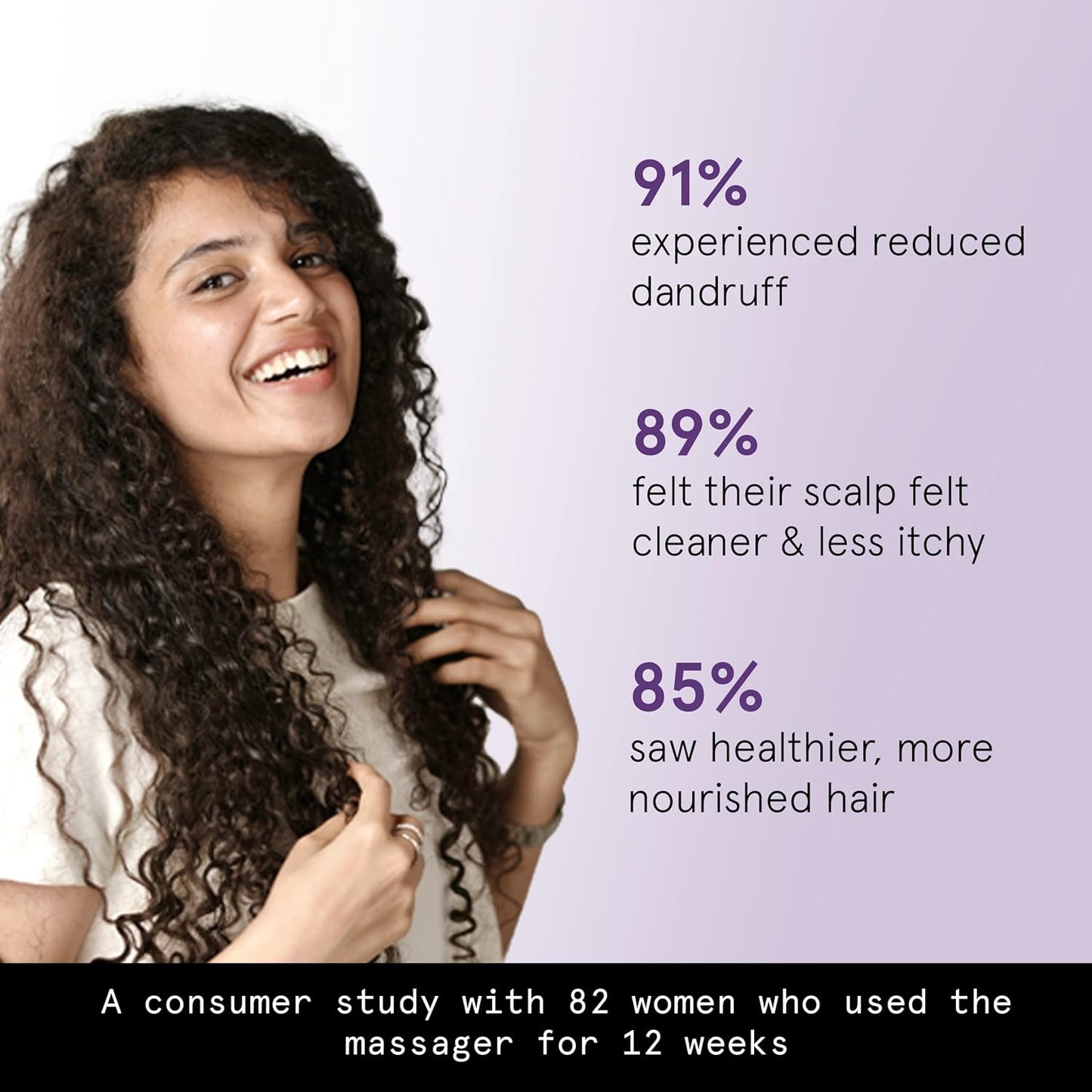 Be Bodywise Hair Scalp Massager Shampoo Brush with Soft Silicone Bristles | Exfoliating Stimulating, Anti Dandruff, Shower Scalp Scrubber | Handheld & Lightweight | Black