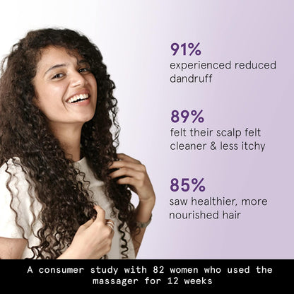 Be Bodywise Hair Scalp Massager Shampoo Brush with Soft Silicone Bristles | Exfoliating Stimulating, Anti Dandruff, Shower Scalp Scrubber | Handheld & Lightweight | Black