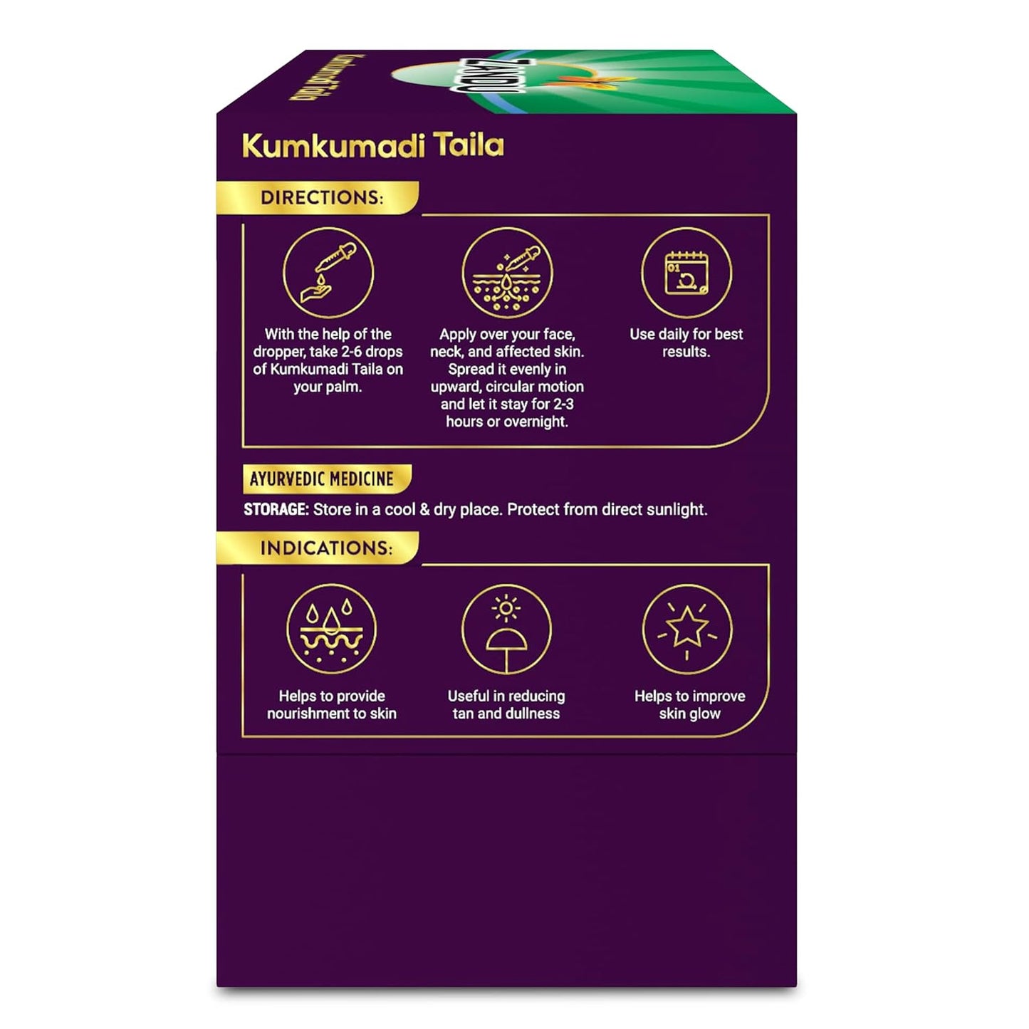 Zandu Kumkumadi Taila (30ml): Ayurvedic Face Oil for Glowing Skin | Skin Brightening Serum with Saffron & 25 Potent Herbs | Helps Improve Skin Radiance | Helps Reduce Acne, Pimples | Both Men & Women