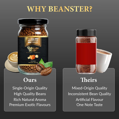 The Beanster Company 100% Arabica Butterscotch Delight Instant Coffee, 50g