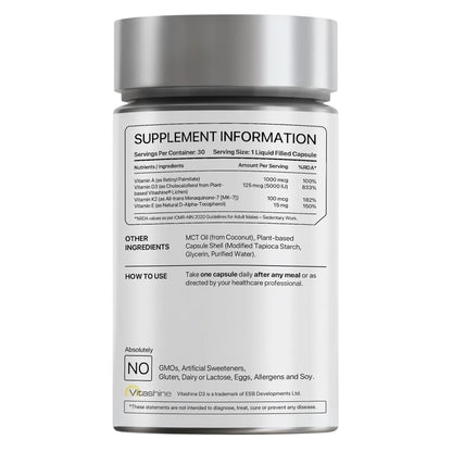 Supplement container with label on a white background