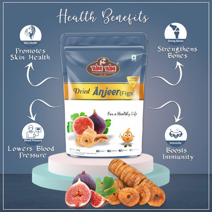 Yum Yum Premium Dried,250g | Afghani Anjeer I Low in Fat | Healthy Snack I Rich Source of Vitamins Dietary Fiber | Dry figs