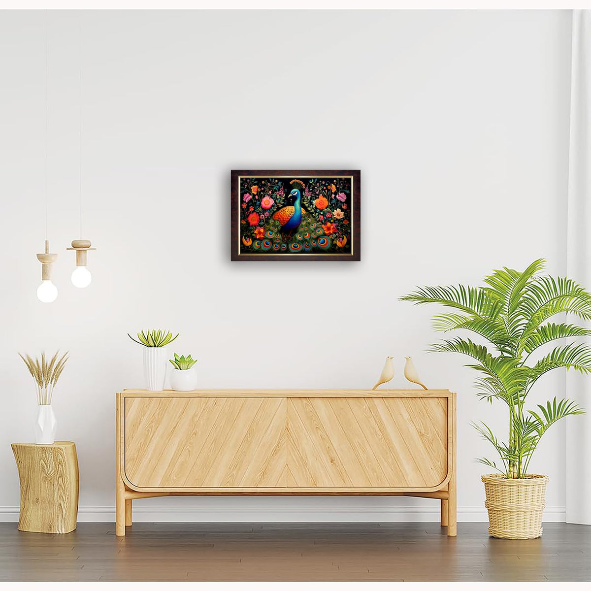 Premium Sparkle Lamination, Peacock Photo Frame, Copper Gold, 14x20 Inch 24273