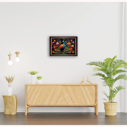 Premium Sparkle Lamination, Peacock Photo Frame, Copper Gold, 14x20 Inch 24273