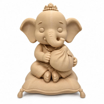 Cute Mini Ganesha Idol | Lightweight Ganpati Statue for Car Dashboard, Mandir, Office Desk & Gifting | 11 cm