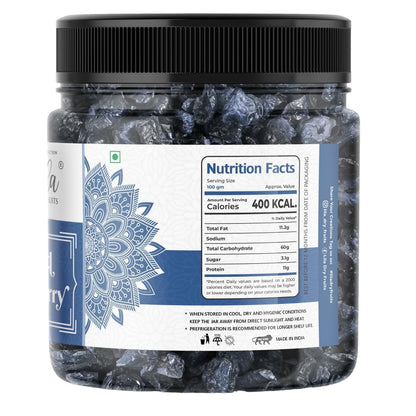 LILA DRY FRUITS Dried Blueberries | Naturally Sweetened Premium Californian Blue berry, Delicious Tasty Blueberries Chewy Snack | Perfect for Gifting, Snacking, Baking, Salads | Antioxidant Rich