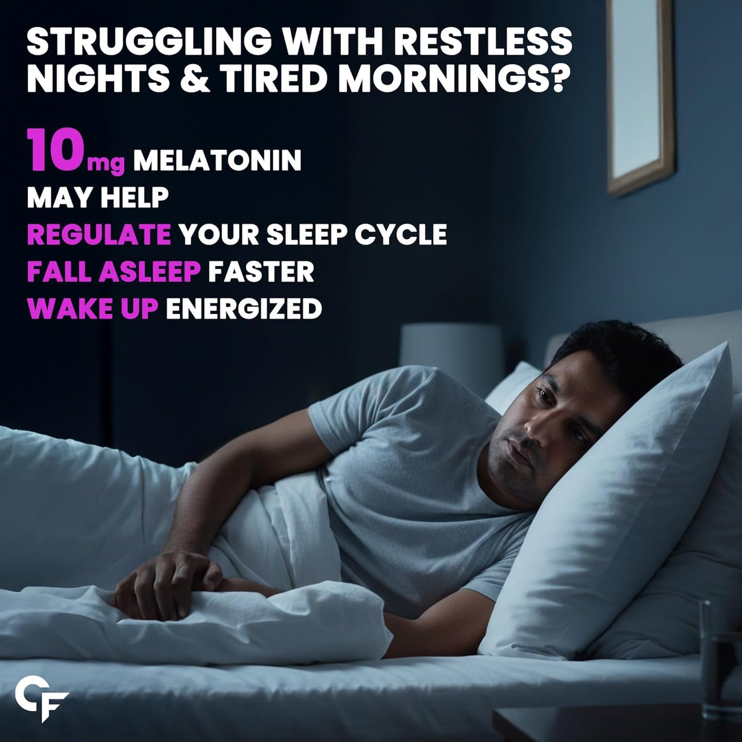 Carbamide Forte Melatonin 10 mg sleep Gummies - with TAGARA, L Tryptophan & Vitamin B6 | Sleep Supplements – 60 Veg Gummies