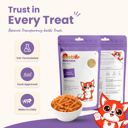 Nootie Premium Tuna & Cranberry Cat Treats – 35g | Omega-3 Rich, Natural Ingredients (Pack of 1)