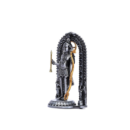 Ayodhya Ram Lalla Brass Idol, Shri Ram Brass Statue for Mandir, Ram Lala Ayodhya Statue, Antique White, Standard, Pack of 1, Religious 4" Height (Assorted)