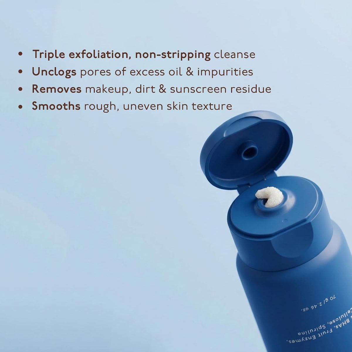 Asaya Fresh Start Smoothening Scrub | Face Exfoliator for Instant Glow-Up | Exfoliating Face & Body | AHA BHA | Dead Skin Remover for Pores, Blackheads & Uneven Skin - 70gm