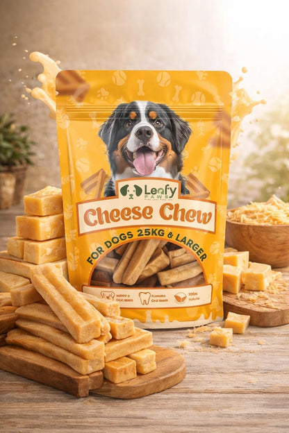 LeafyPaws Himalayan Cheese Chew Dog Treats (65g) | 100% Natural Long Lasting Yak Milk Chews for Medium & Large Dogs (25kg+) | Lactose Free, Grain Free, No Preservatives, Dental Support (Orginal)