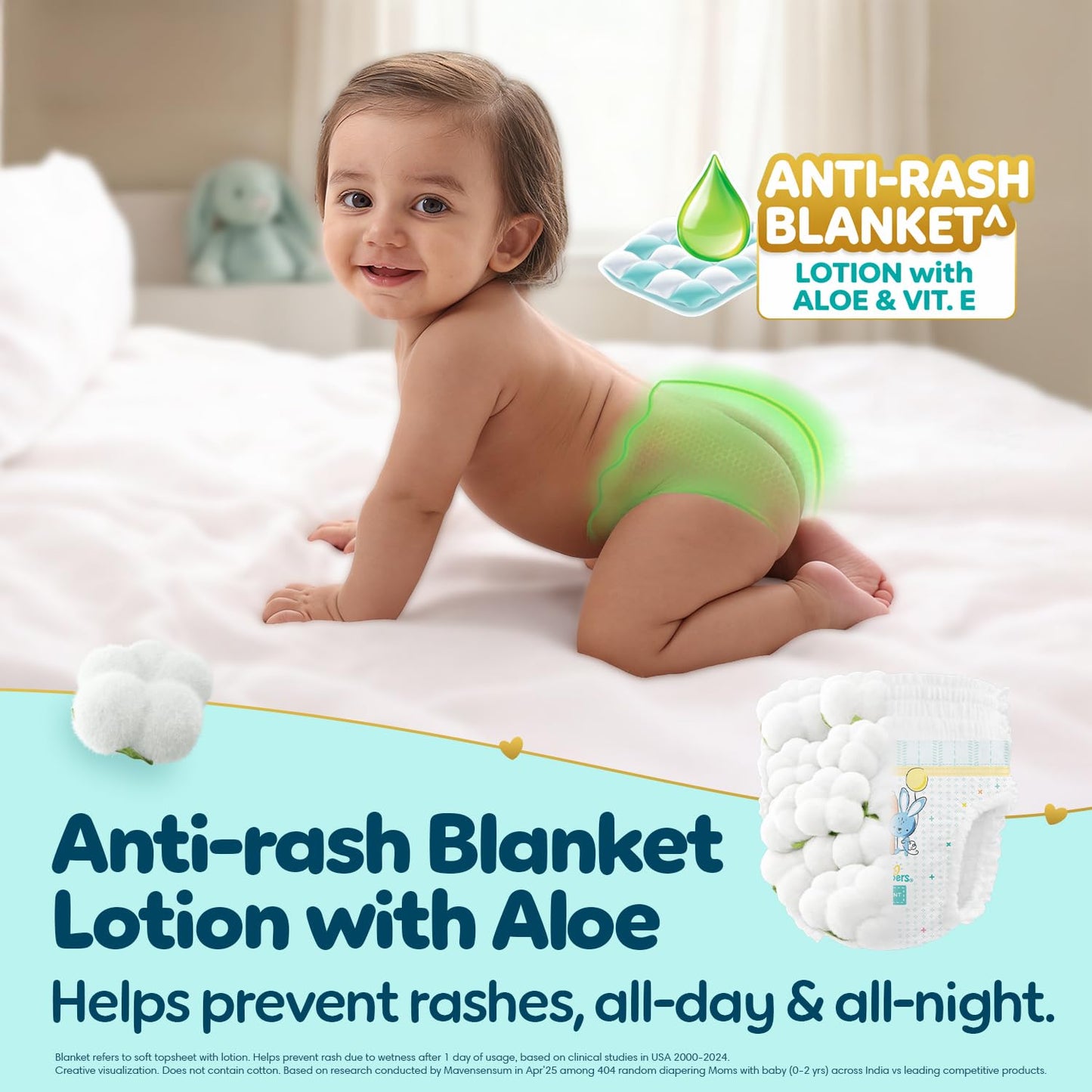 Pampers Premium Care Pant Style Baby Diapers XL 72 Count | No Marks Design | Voted India’s #1 Softest Diaper | All in 1 diaper with 360 Cottony Softness