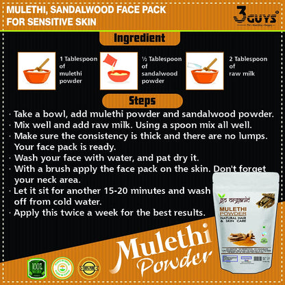 Go Organic Liquorice/Mulethi Powder/Athimathuram powder - 250Gm