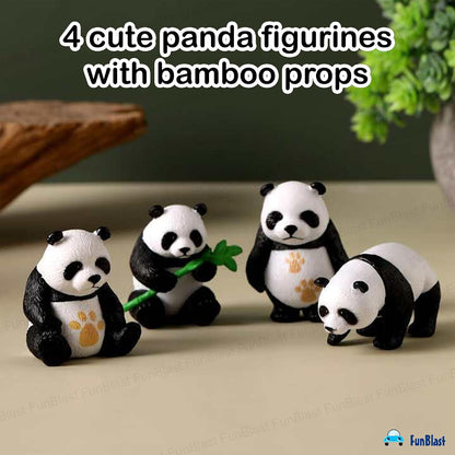 Panda Miniature Figurines - Decorative Showpiece, Gift for Him/Her, Diwali Deepwali New Year Home Decor, Bedroom, Living Room, Office, Table, Car Dashboard (Style-D)