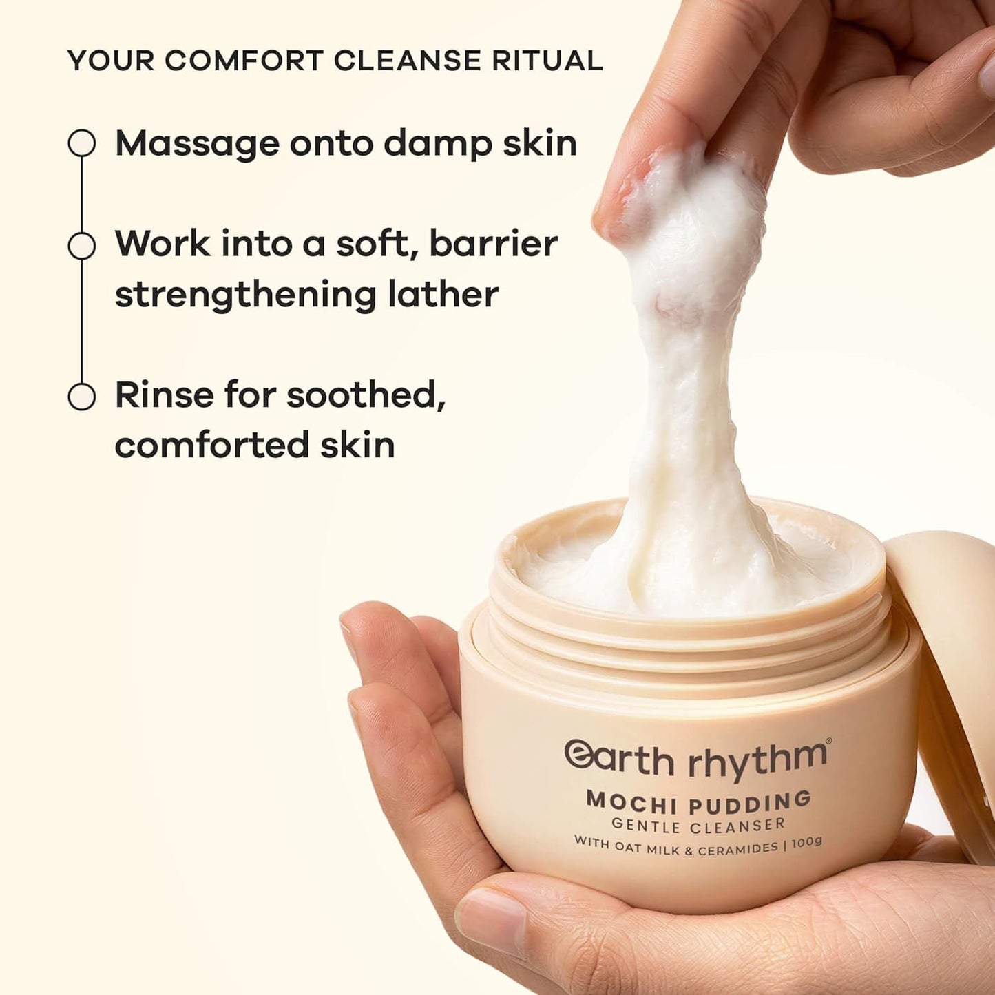 Earth Rhythm Oats Mochi Cleanser - Barrier Repair with Ceramides 100g