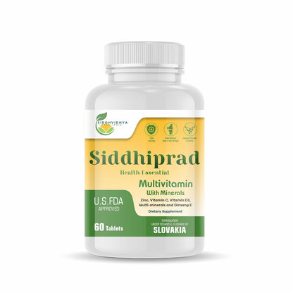 SIDDHIPRAD Complete Nutrition Multivitamin 120 Tablets for Adults_(MOQ-2)| Daily Health Supplement with Vitamins & Minerals, Supports Immunity Booster, Energy, Stamina and Overall Wellness for Men and Women