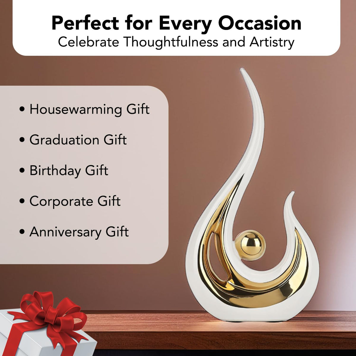 Nostrae Modern Abstract Art Show Pieces for Home Decor Living Room Decorative Items | Cute Showpieces Gift Item for Decor | Center Table Tv Unit Showcase Office Interior Statue Figurines