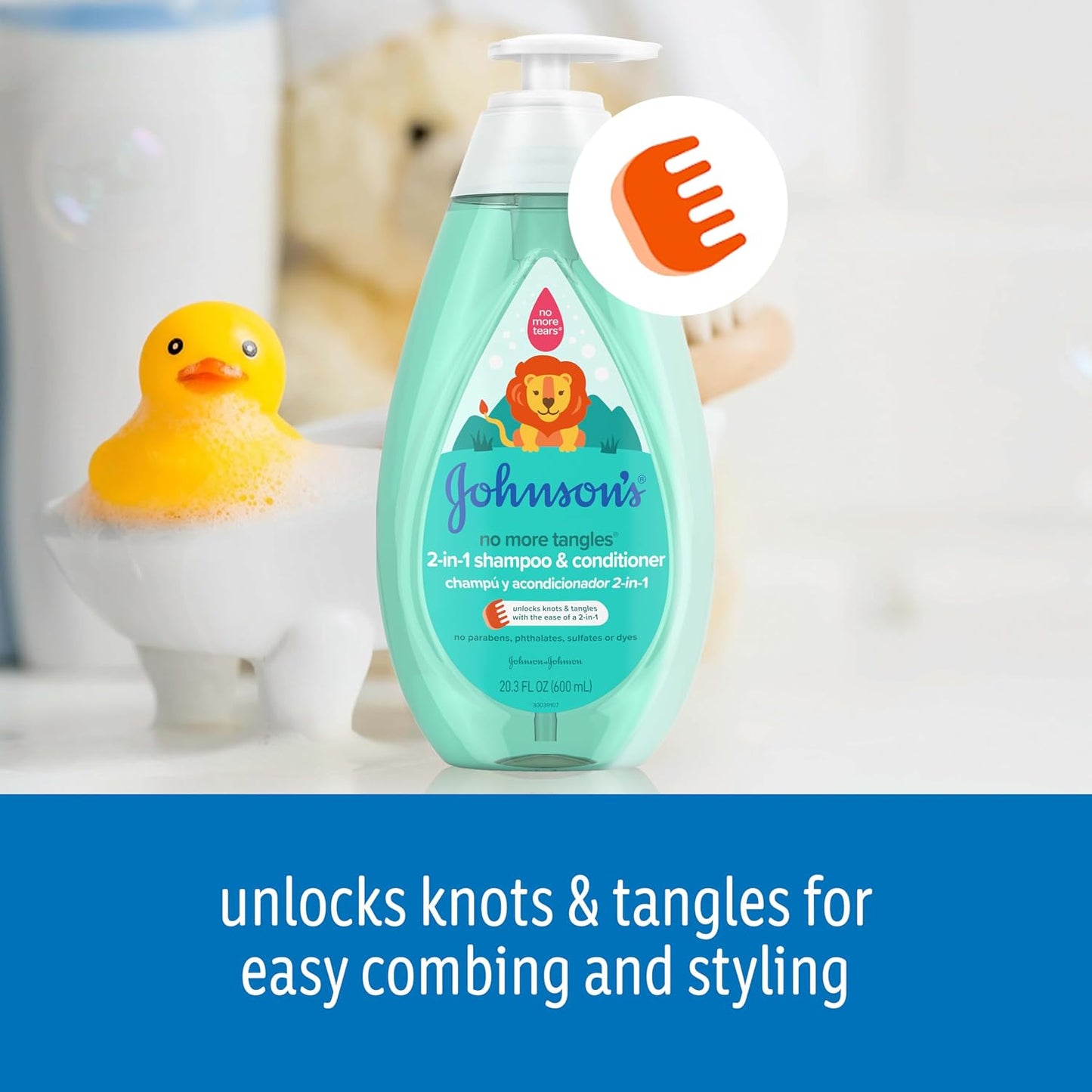 Johnson's Baby No More Tangles 2 in 1 Shampoo and Conditioner 600 mL