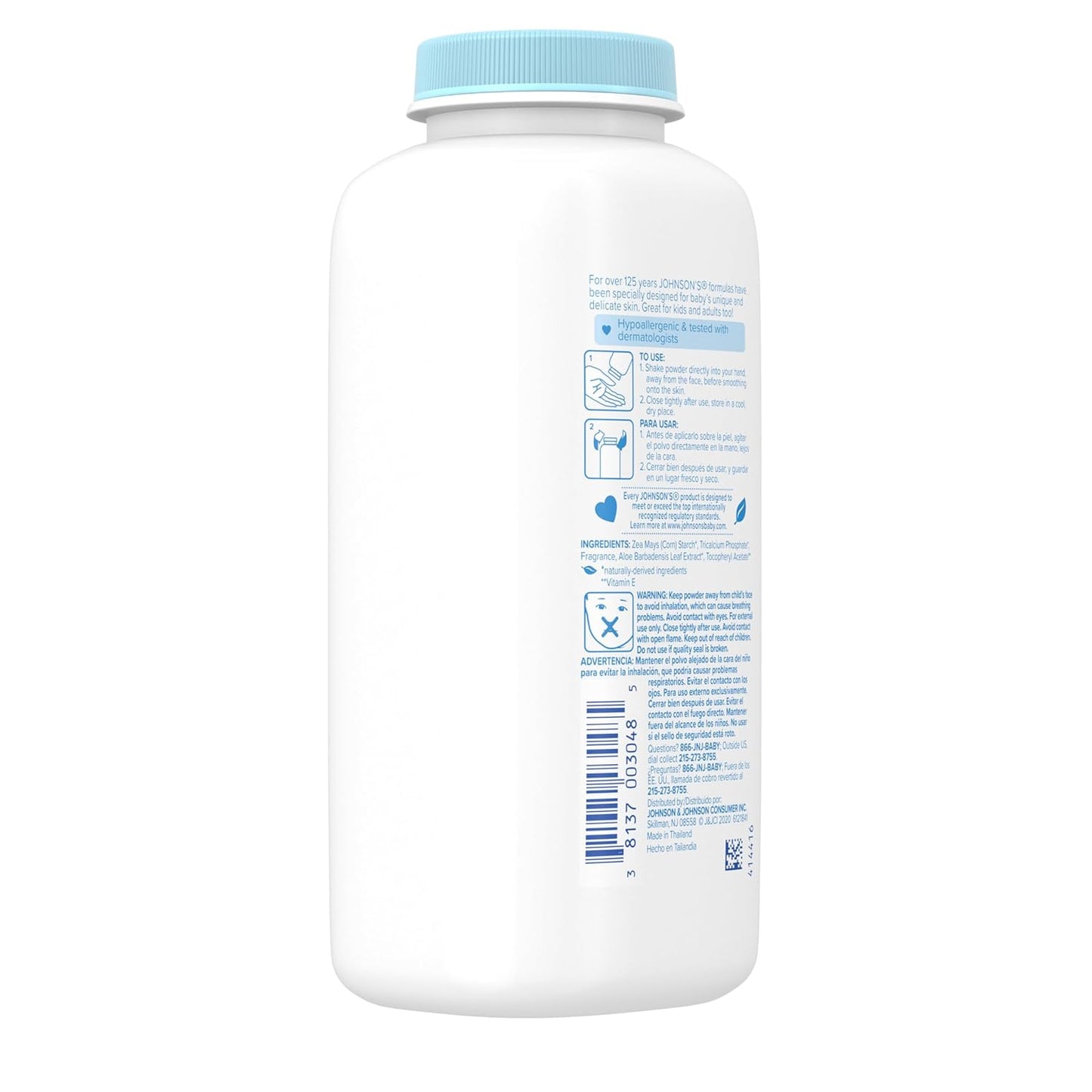 Johnson's Baby Powder, Pure Cornstarch with Aloe & Vitamin E, 9 ounces