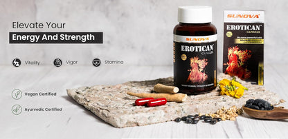 SUNOVA EROTICAN CAPSULES - Multivitamin for strength (60 capsules)