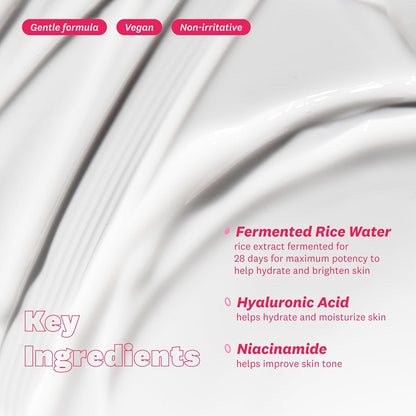 Product packaging with text highlighting key ingredients and benefits on a white background