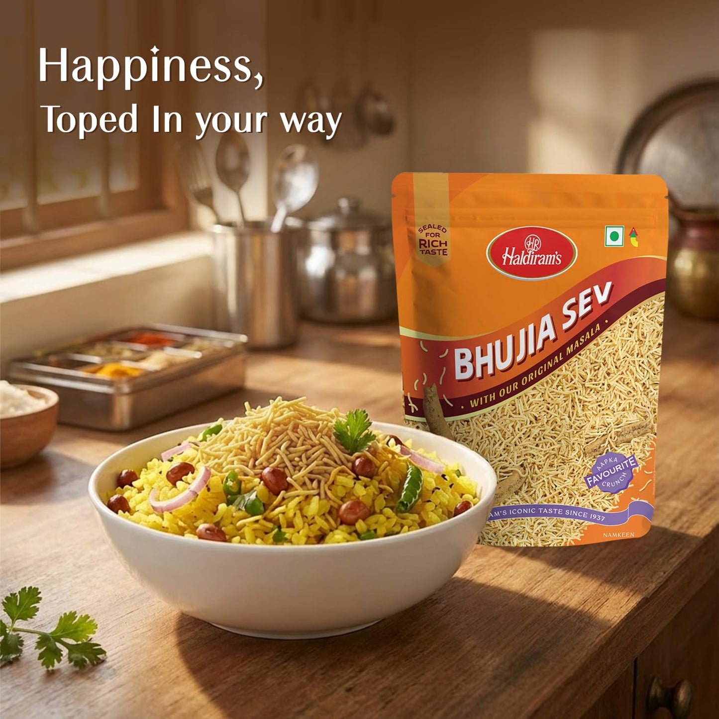 Haldiram's Nagpur Bhujia Sev, Spicy, 400 Gram