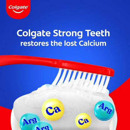 Colgate Strong Teeth Toothpaste, 300g, India's No: 1 Toothpaste Brand, Calcium-boost Tooth Paste for 2X Stronger Teeth, Whitens Teeth, Fresh Breath & Prevents cavities (Combo Pack Offer) (Pack of 2)