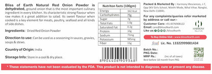 Bliss Of Earth 1 Kg Natural Red Onion Powder, Dehydrated, Good For Cooking & Hair Growth
