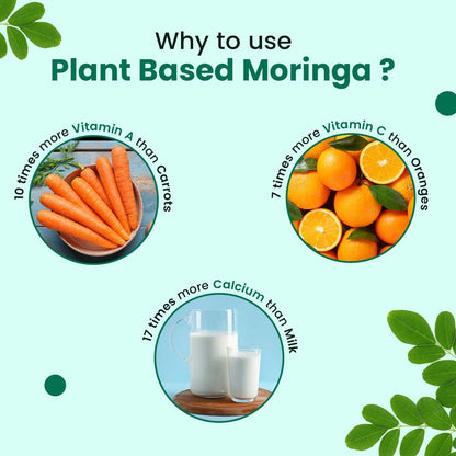 Neuherbs Moringa Tablets 1000mg | Drumstick Leaves Powder Tablets For Energy, Immunity, Digestion & Heart Health With No Artificial Preservatives | 120 Tablets