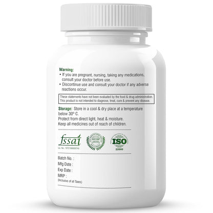 Biotrex Nutraceuticals Mucuna Pruriens (Kapikachhu) (20% L-Dopa) 500mg With Piperine 5mg | Vitality Booster, Motility & Nerve Function - 60 Veg Capsules
