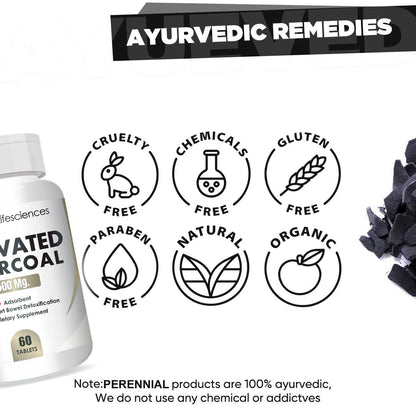 Activated Charcoal - 500Mg (60 Tablets)