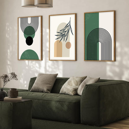 Boho wall Art Paintings Modern Art Framed Wall Painting for Living Room Bedroom - Wall Posters | Paintings with Frame Set of 3 (Boho 1, 10x13 inch)