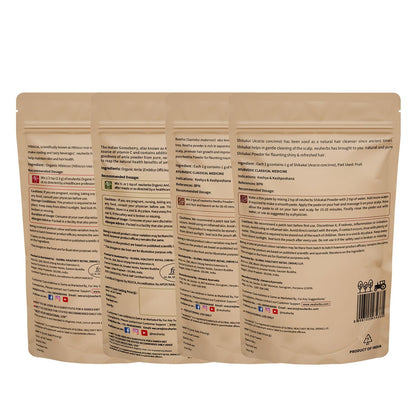 Neuherbs Amla, Reetha, Shikakai and Hibiscus Powder for Skin & Hair Care | Hair Growth & Hair Mask, 100g Each (Combo Pack of 4) | 100% Organic, Rich in Vitamins & Antioxidants