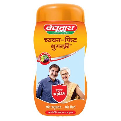 Baidyanath Jhansi Chyawan-fit Sugarfree Chyawanprash 1 Kg Enriched With Ashwagandha, Amla & Kesar, 35 Ayurvedic Herbs Boosts Physical Strength, Energy & Immunity