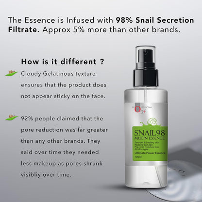 O3+ Snail 98 Mucin Serum With Niacinamide For Deep Hydration, Smooth & Moisturised Skin, 100ml
