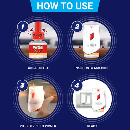 Mortein 45ml x 3 Refills With The Pleasant Fragrance of Mandarin & Neroli Liquid| Fits All Machines | Smartplus Mosquito Killer | 100% Protection from Mosquitoes | Insect & Mosquito Repellent