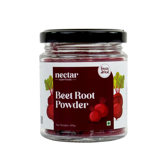 Nectar Superfoods Freeze Dried Beet Root Powder- 100 grams Jar-Pack of 1 Nos 100% Natural | No Added Sugar, Preservative-Free & Vegan | Processed in India