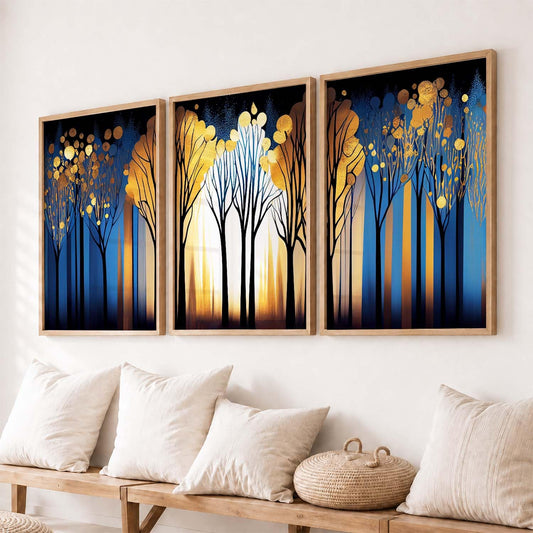Painting for Wall Decoration - Modern Art Wall Decor Framed Painting for Living Room Bedroom - Framed Wall Posters/Paintings with Frame Set of 3 (Art 15, 10x13 inch)