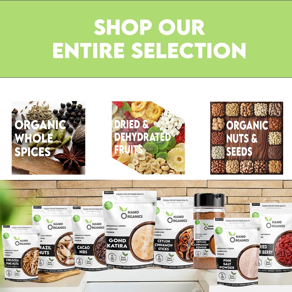 Promotional image of organic food products with text 'Shop Our Entire Selection' on a green background.