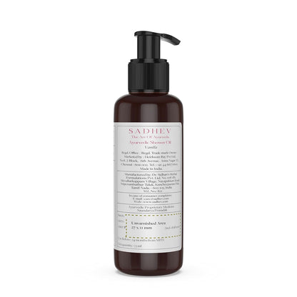 Sadhev Ayurvedic Shower Oil With Goodness Of Vanilla For Hydration And Moistrization
