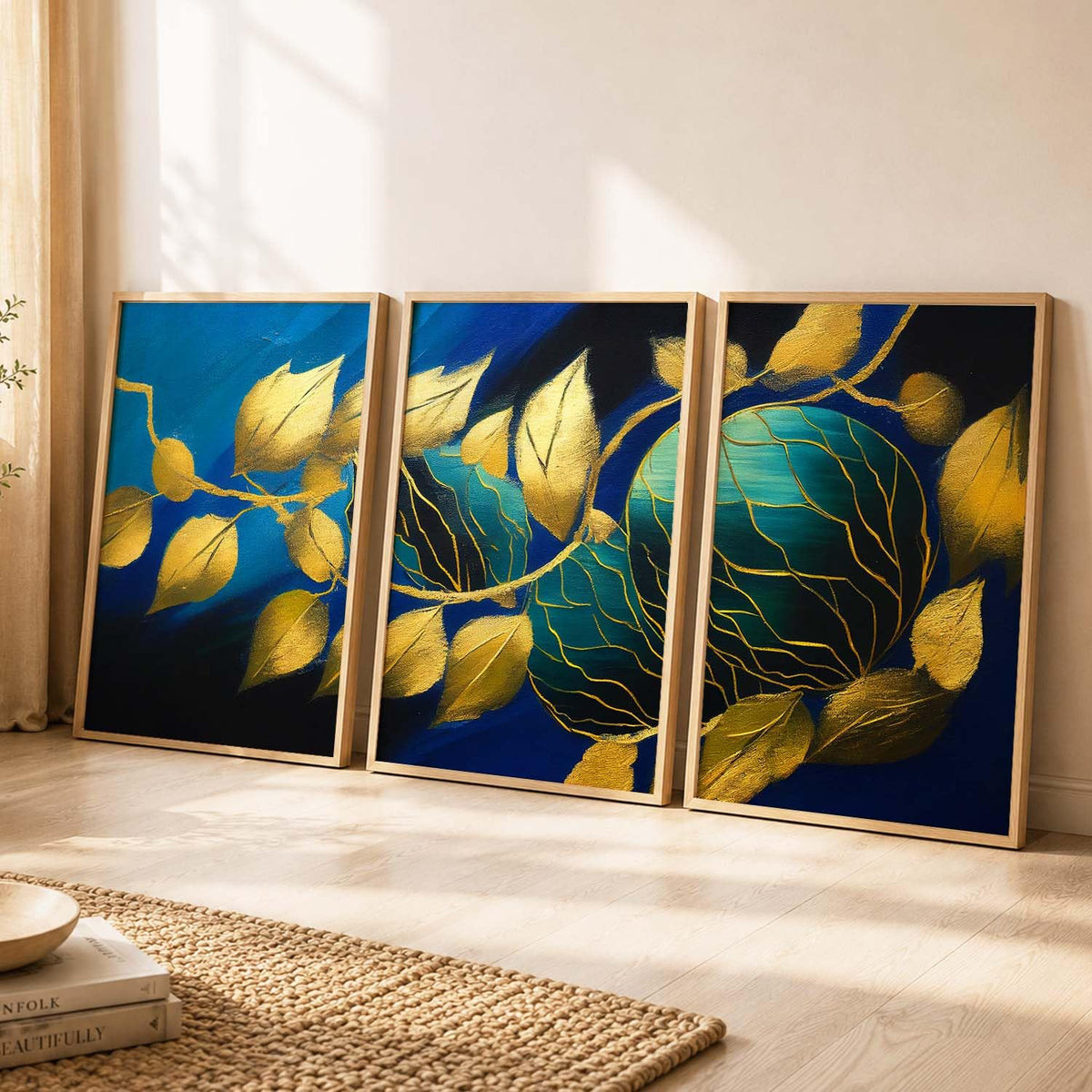 Painting for Wall Decoration - Modern Art Wall Decor Framed Painting for Living Room Bedroom - Framed Wall Posters/Paintings with Frame Set of 3 (Art 2, 10x13 inch)