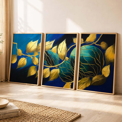 Painting for Wall Decoration - Modern Art Wall Decor Framed Painting for Living Room Bedroom - Framed Wall Posters/Paintings with Frame Set of 3 (Art 2, 10x13 inch)